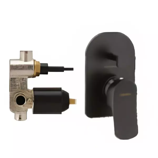 CERA Perla Single Lever High Flow Concealed Diverter Matte Black, F1012721BM + F4030101BM (Set of 2 Pcs)