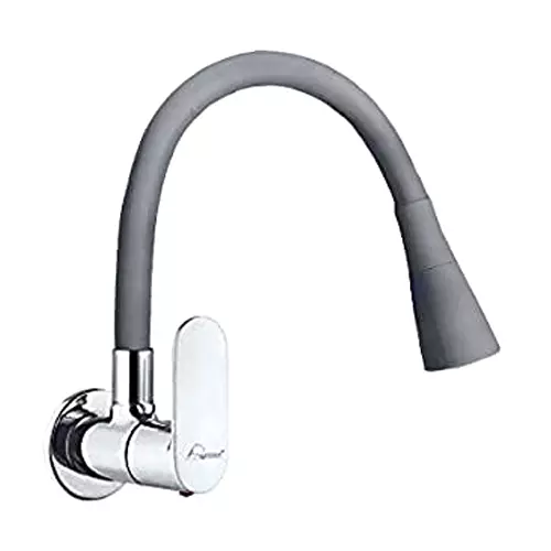 Aquieen Sink Tap Brass with Wall Flange Grey, AQN 726