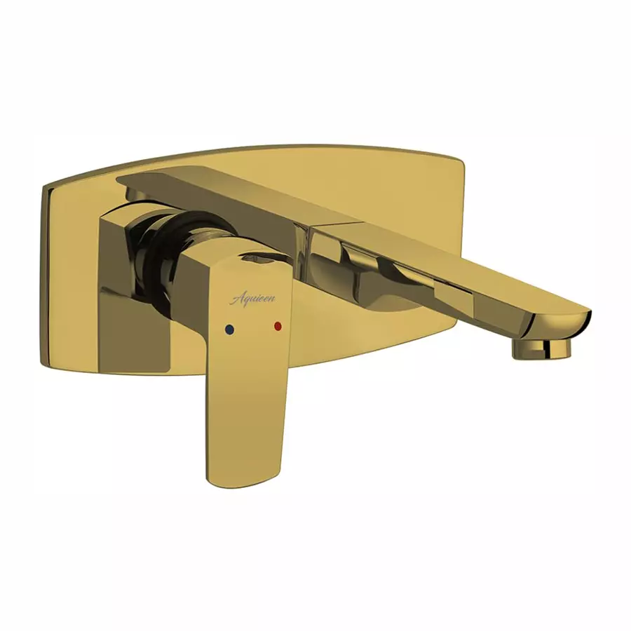 Aquieen Zura Basin Mixer Tap Brass & Copper Wall Mount Gold, AQN 915