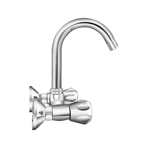 CERA Ocean Half Turn Sink Mixerwith Swivel Spout, Connecting Legs and Wall Flange, F3001501