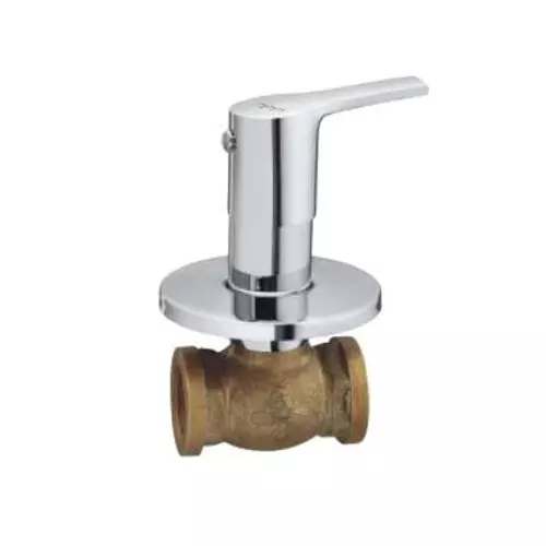 PLATO Tecno 15 mm Concealed Stop Cock Brass Chrome Finish Silver, TE-005A