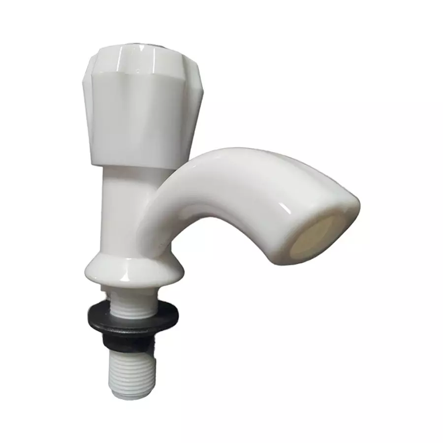 Fastgear Bathroom Faucet Set PVC Chrome Finish White, FG2275 ( Pack of 2)