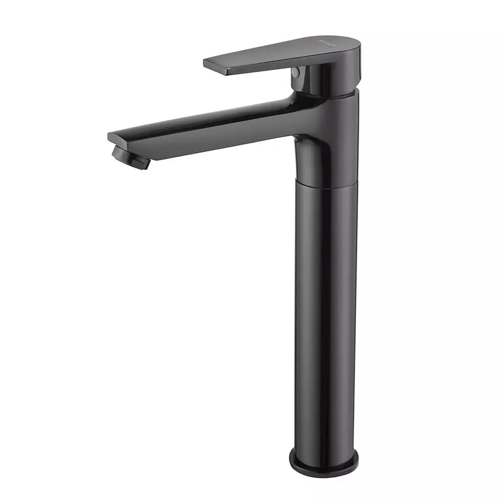 Parryware Tall Body Basin Mixer Praseo Shiny Black Chrome Finish, G5846A5