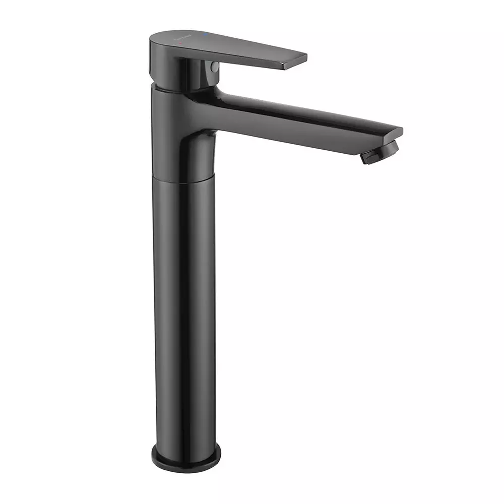 Parryware Tall Body Basin Mixer Praseo Shiny Black Chrome Finish, G5846A5