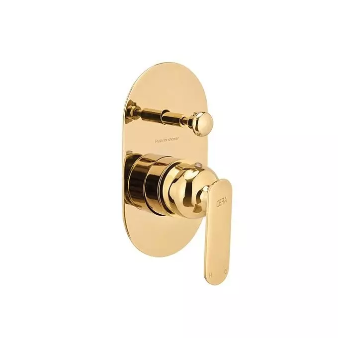 CERA BROOKLYN Concealed Diverter Single Lever Wall Mount PVD Finish French Gold, F1018722FG