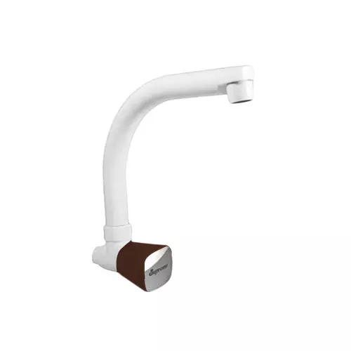 SUPREME Crown Series Wall Sink Tap Full Turn Plastic 15 mm, Brown
