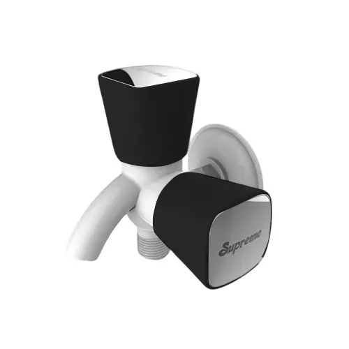 SUPREME Crown Series 2-Way Bib Tap Full Turn Plastic, O Black