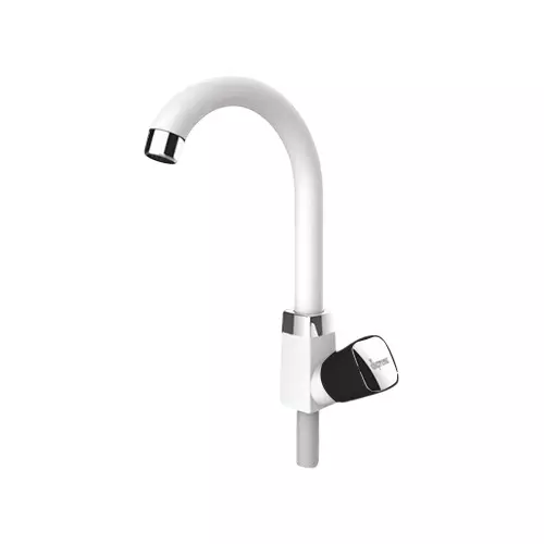 SUPREME Crown Series Swan Neck Sink Tap Round, O Black