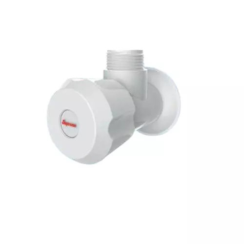 SUPREME Economy Series EVA Angular Tap Quarter Turn Plastic, White