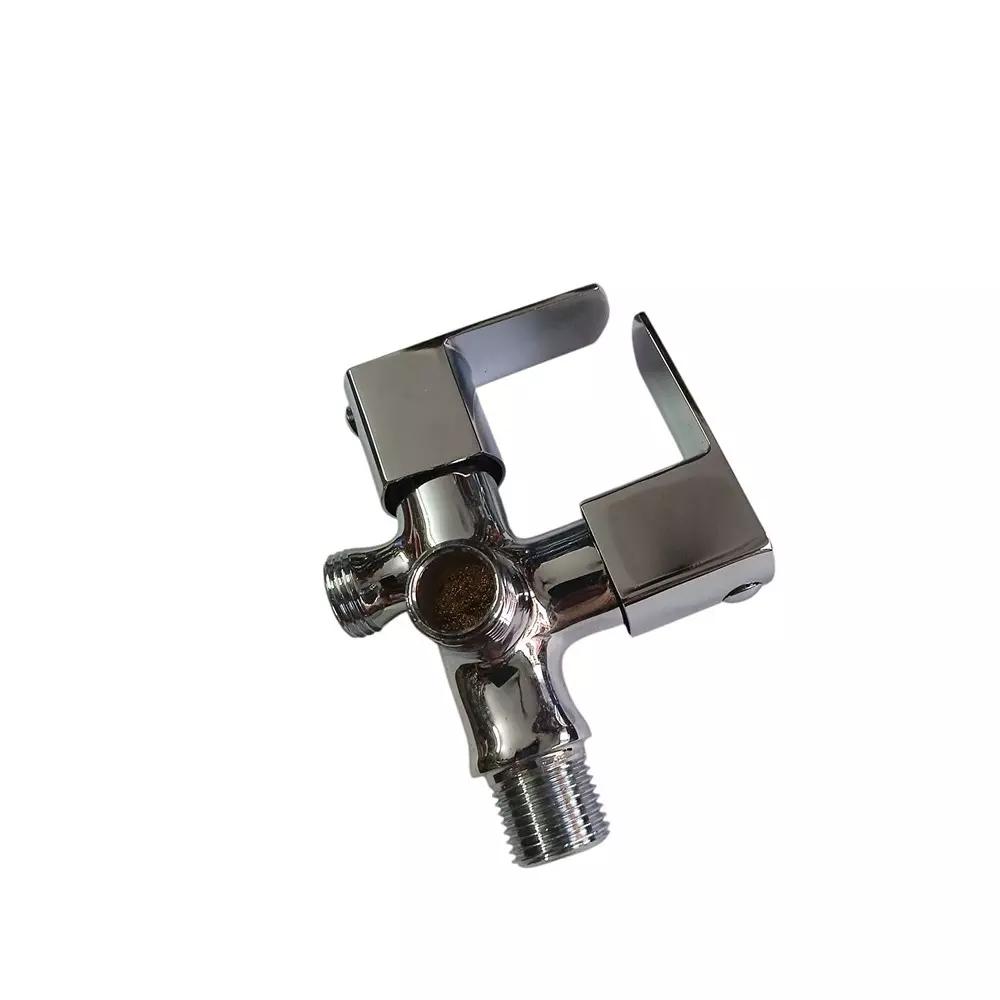 INDIA DREAMS 2 in 1 Angle Valve Brass Wall Mount Silver, ID_SS_095