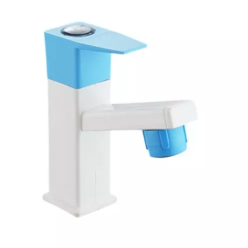 TRIJAL Shark Plus Pillar Cock White, Blue 15 mm Thread & 20 mm Spindle, SHP-103 (Pack of 24)