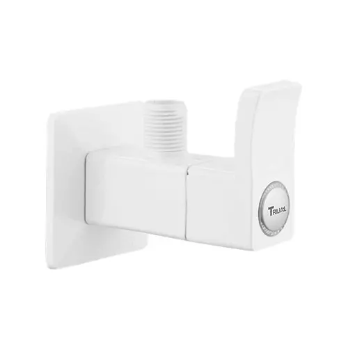 TRIJAL Spark Angle Cock With Flange White 15 mm Thread & 20 mm Spindle, SPK-102 (Pack of 24)