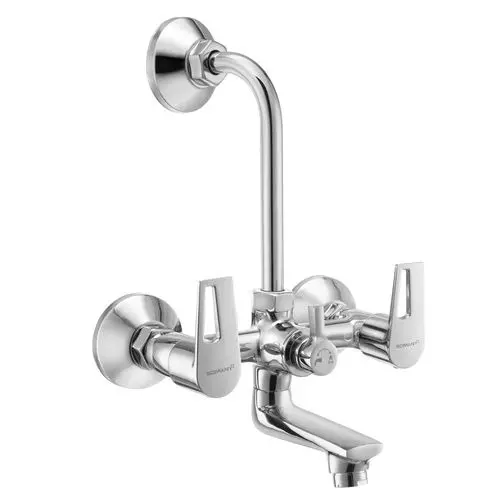 Somany Wall Mixer with Bend Signature Collection Jupiter Series Chrome Finish Wall Mount, 272201420011