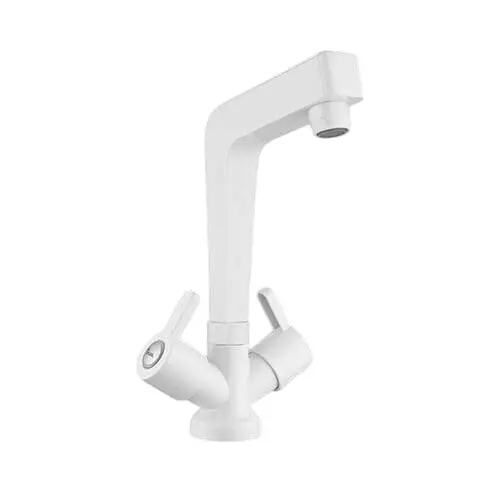 TRIJAL Dolphin Center Hole Basin Mixer White, DOL-117 (Pack of 12)