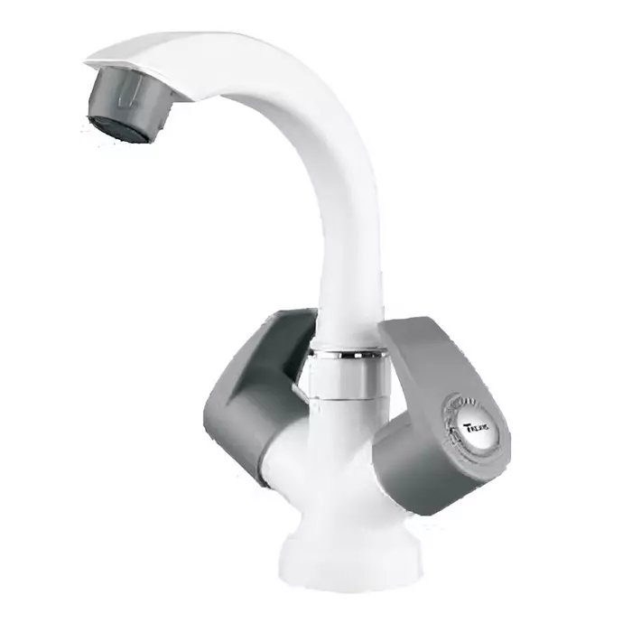 TRIJAL Silver Plus Center Hole Basin Mixer White, Grey, SLP-117