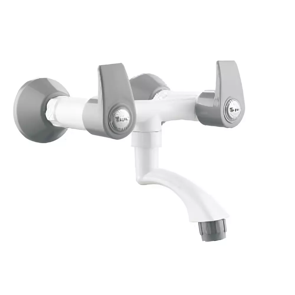 TRIJAL Silver Plus Wall Mixer (Non - Telephoric) White, Grey, SLP-115