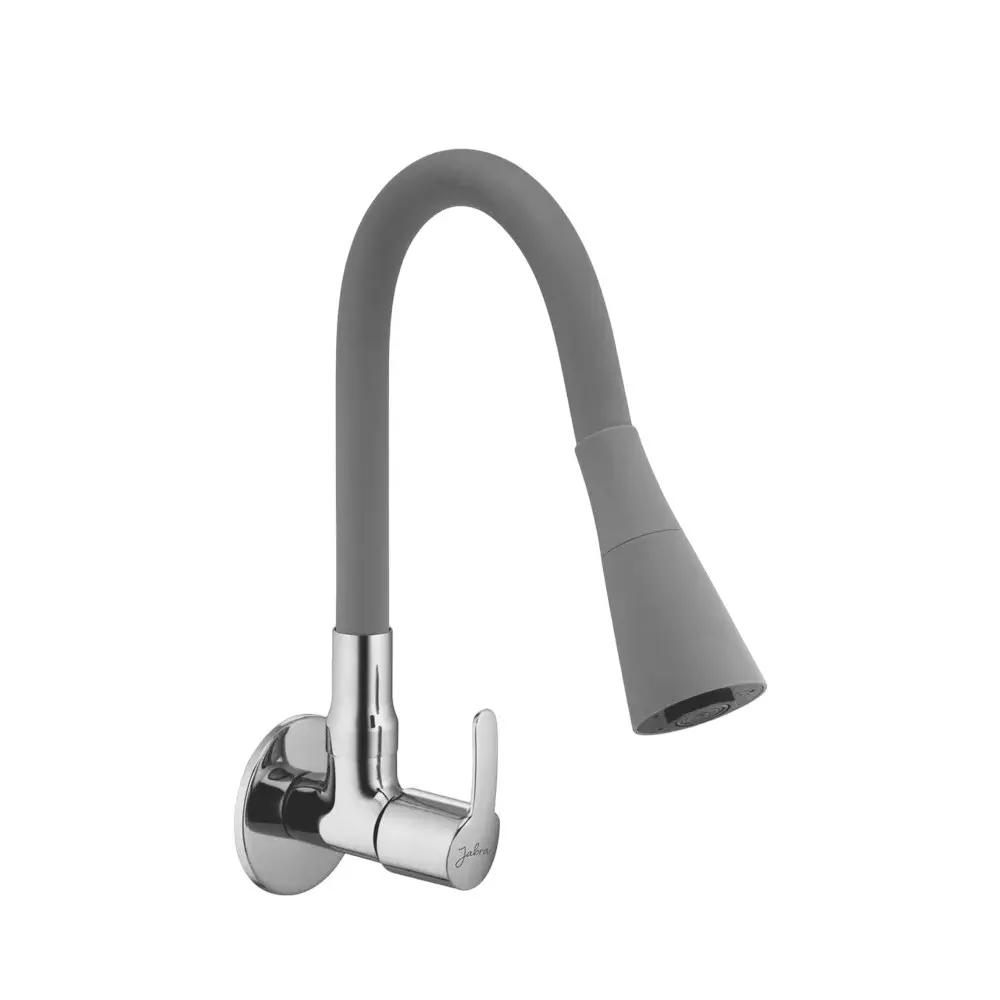 Jabra Dual Flow Sink Cock Aqua Series Brass Chrome Finish Wall Mount Grey