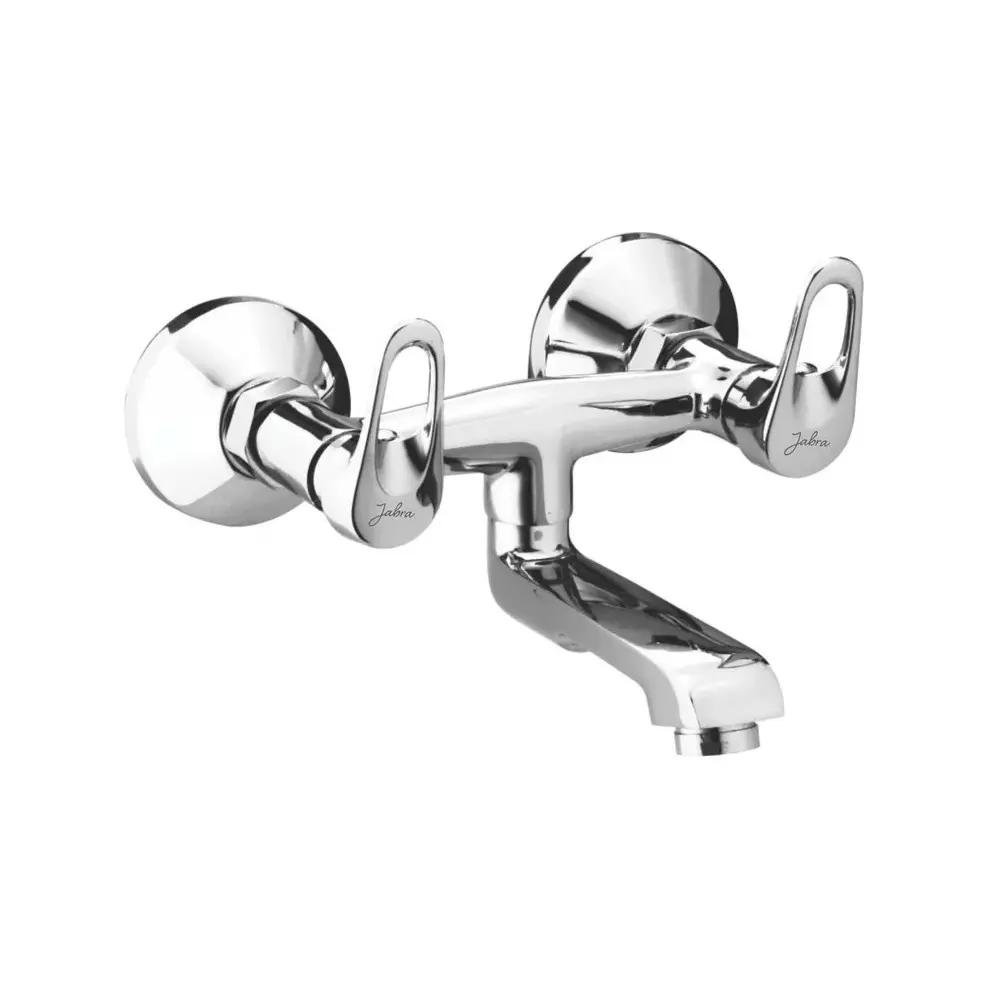 Jabra Non-Telephonic Mixer Dezo Series Brass Chrome Finish Wall Mount Silver