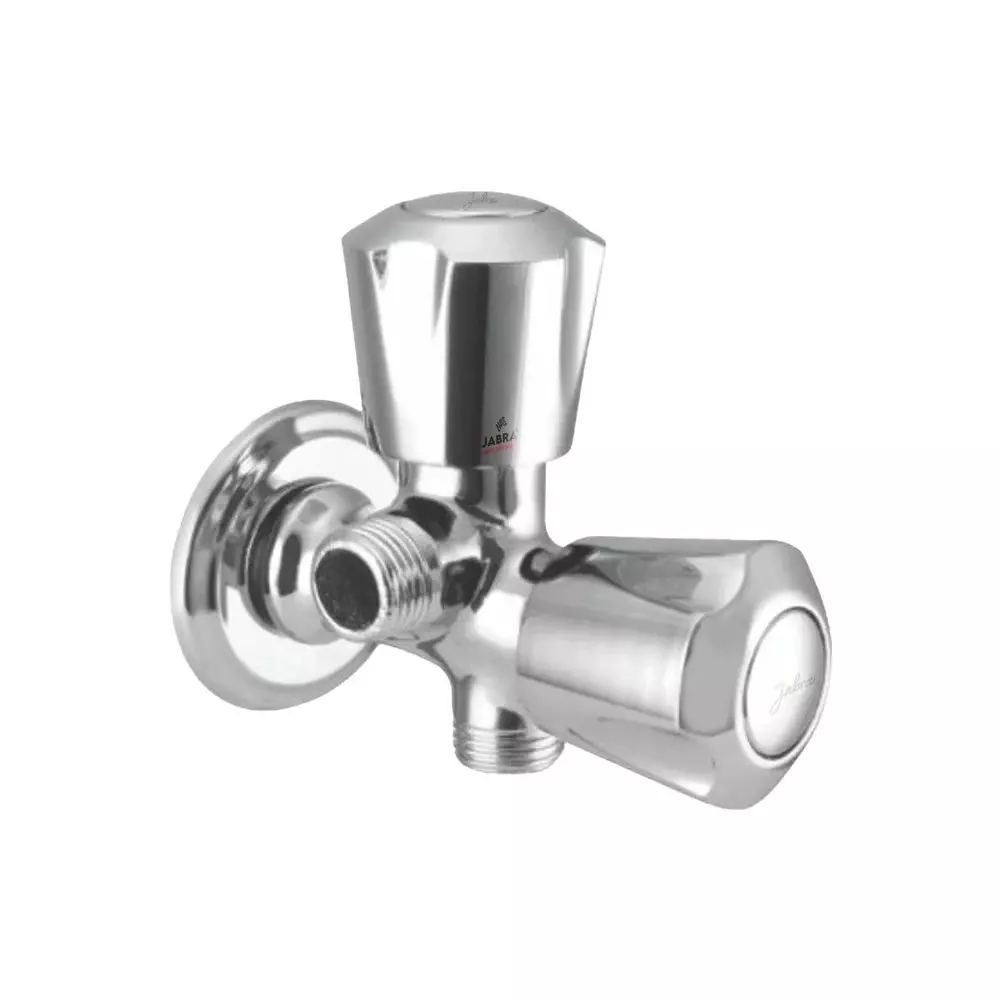 Jabra Angle Cock (L) Sleek Series Brass Chrome Finish Wall Mount Silver