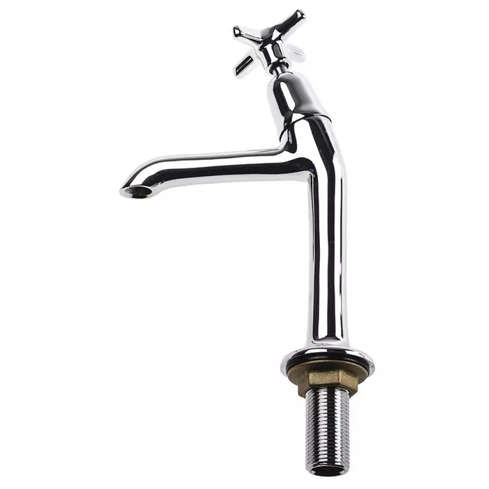 Pegler Yorkshire Chrome Plated Brass Twist Handle High Neck Hot Sink Tap 1/2in, 303007