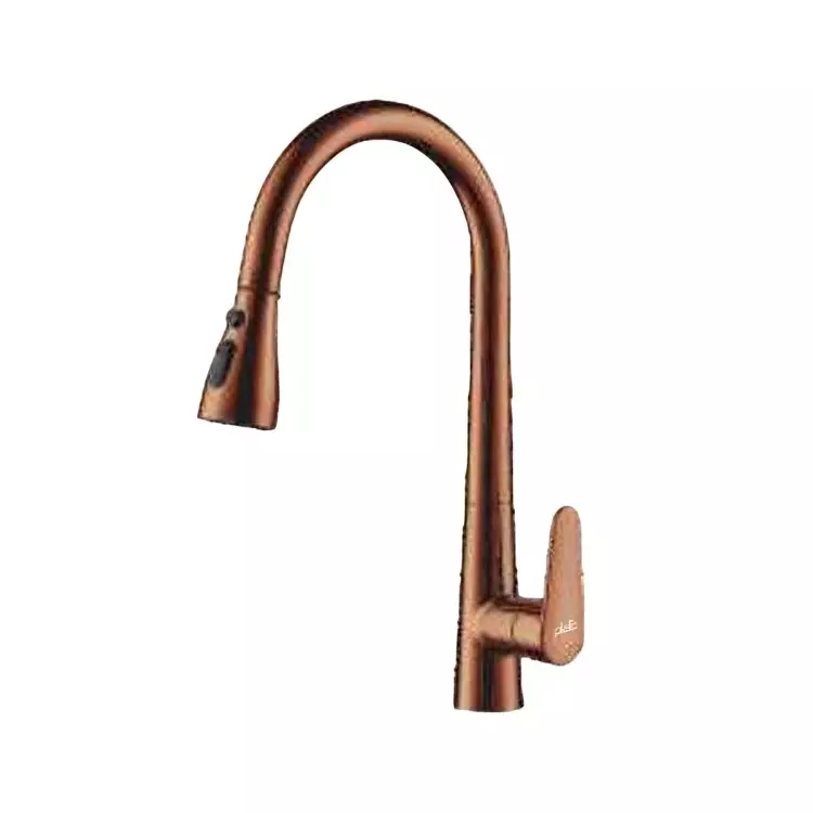 PLATO MIKADO Series Single Lever Sink Mixer with Pull-out Spout Table Mount Rose Gold, KF-105 RG