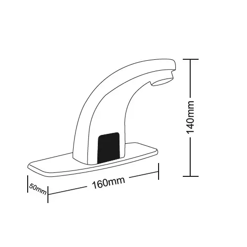 Bharat Photon Sensor Faucet 6 V / 220 V AC/DC, Sensing Distance 30-200 mm and 0.02 Mpa-0.8 Mpa Working Pressure, BP-F497AC/DC