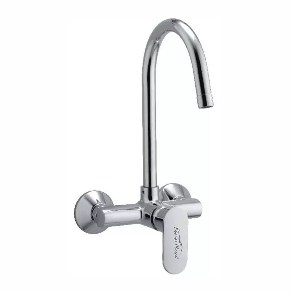 Bharat Photon Manual Tap Wall Mount Chrome Finish Silver Color Metal Body for Bathroom & Kitchen, BP-FSM-02