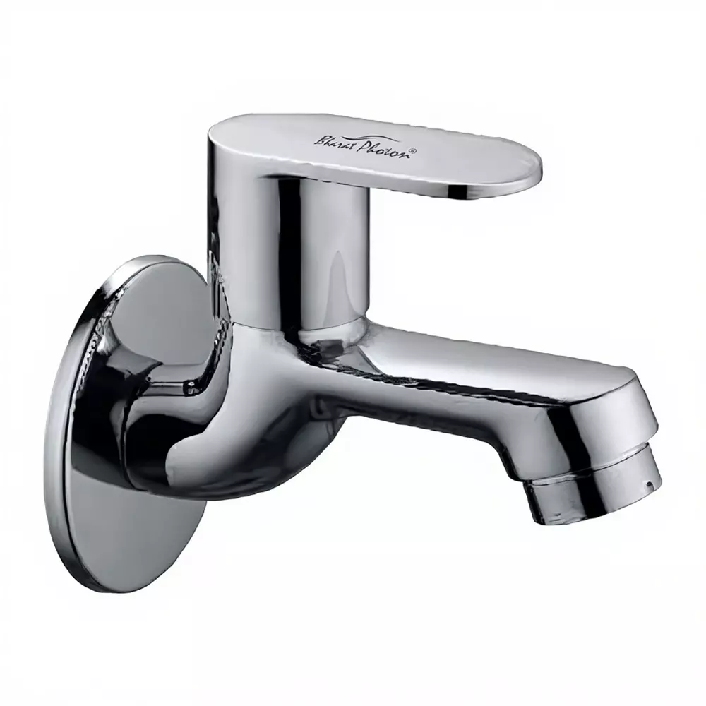 Bharat Photon Manual Tap Wall Mount Chrome Finish Silver Color Metal Body for Bathroom & Kitchen, BP-BIB-S1