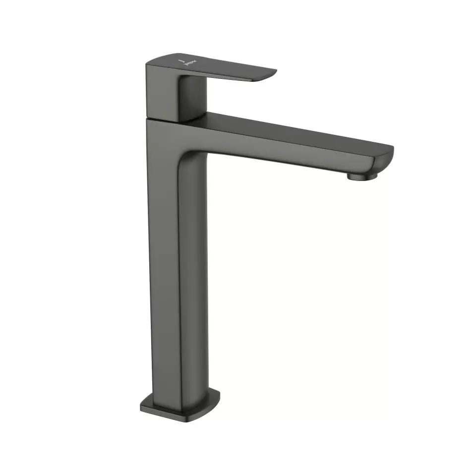 Jaquar Pillar Tap Kubix Prime Series Brass Graphite Finish Deck Mount, KUP-GRF-35021PM