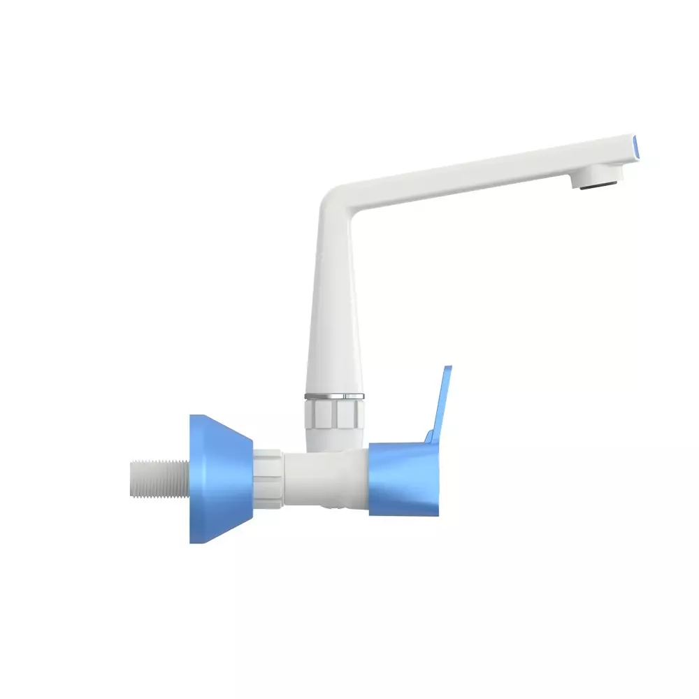 RN PTMT Love Collection Foam Flow Sink Mixer Tap White Blue 1/2 Inch (15 mm) Size, RNLOB19A18