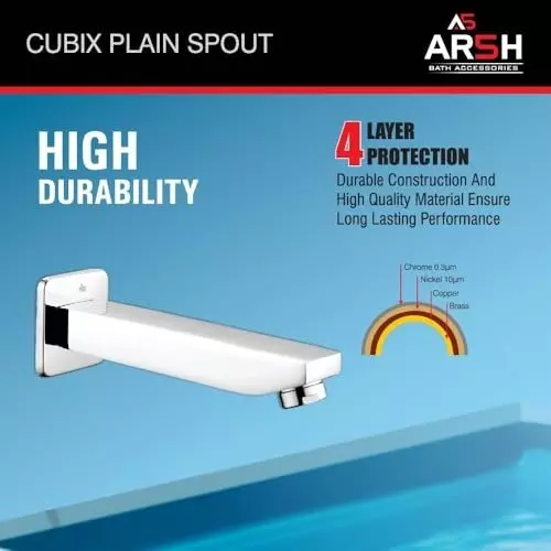 ar5h-bath-tub-spout-brass-with-square-wall-flange-chrome-finish-317g-compatible-with-all-diverters-and-mixers-ace-0040