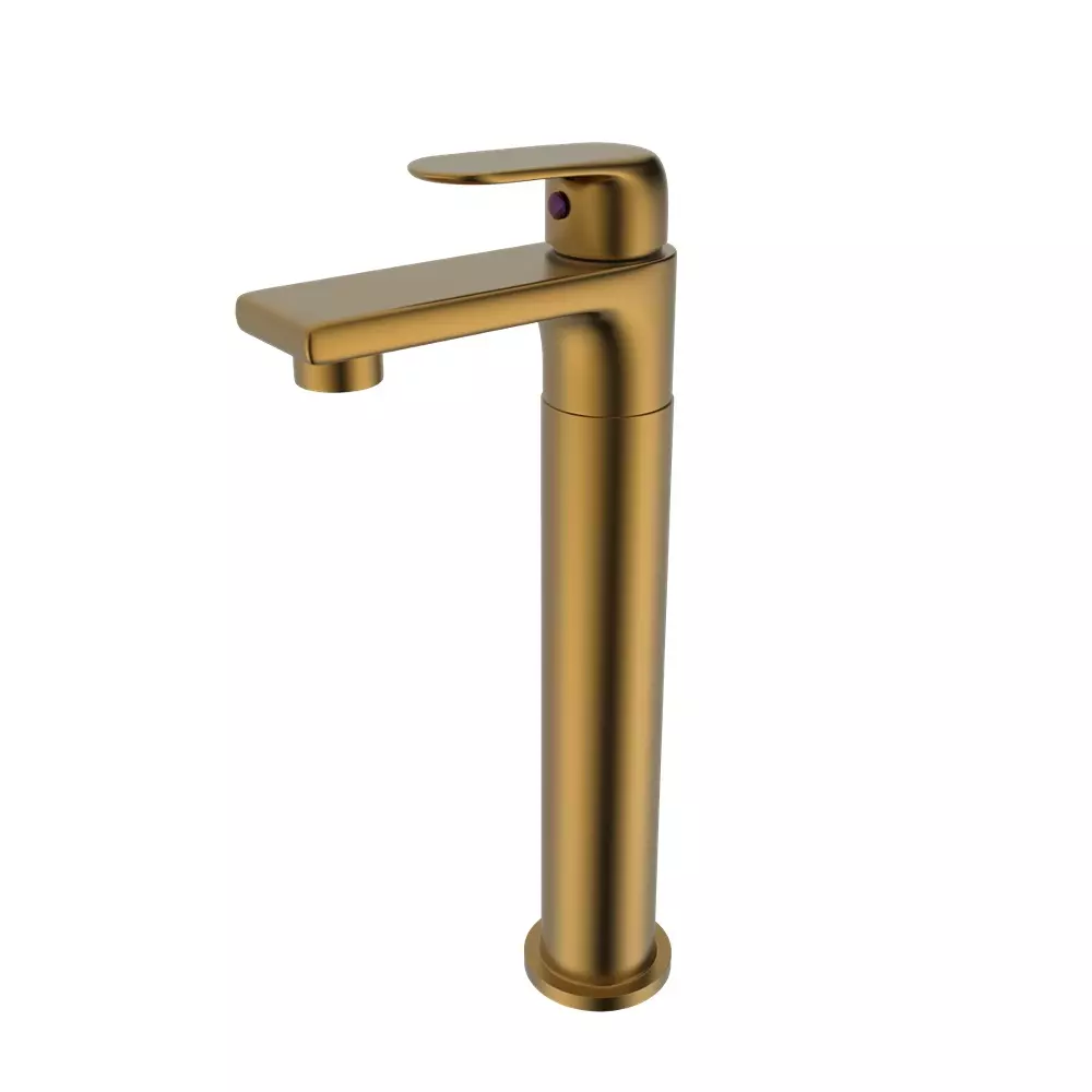 RN Royal Single Lever Basin Mixer Tap Golden 1/2 Inch (15 mm) Size Brass for Bathroom & Toilets, RNSL044115