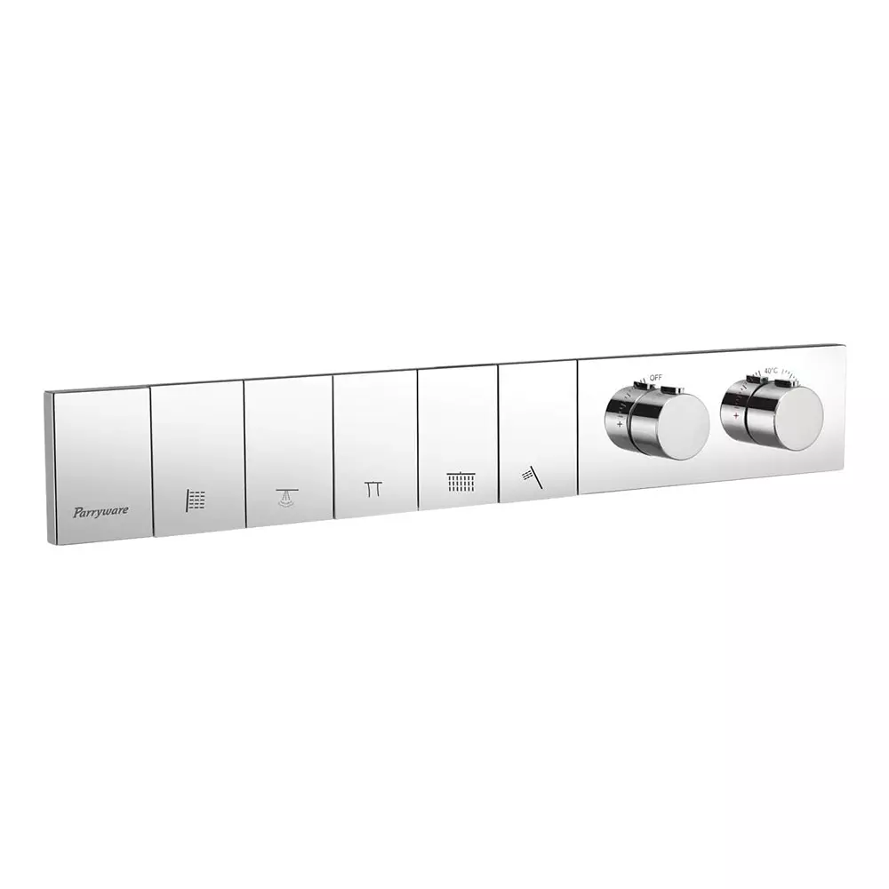 Parryware Harmony Thermostatic Diverter Set Piano Type 5-Way Chrome, T5150A1
