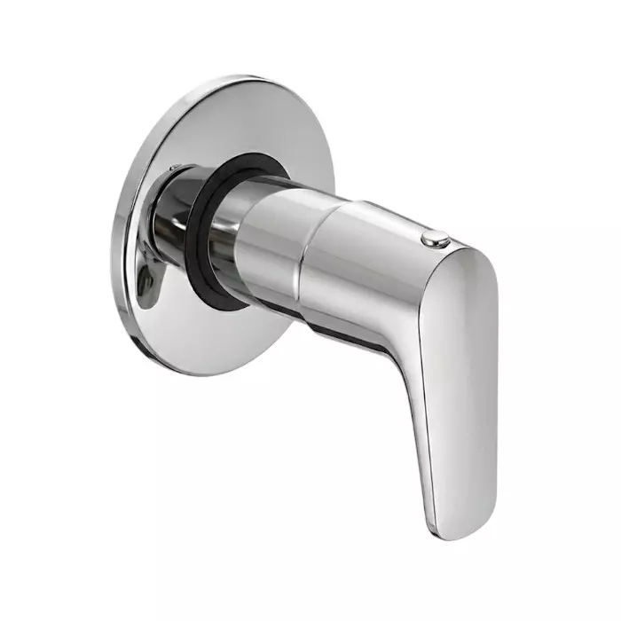PLUMBER Ecoline Series Estel Range Concealed Stop Tap 20 mm with Sliding Adjustable Wall Flange, Chrome Finish and Wall Mounted, ETL-0406