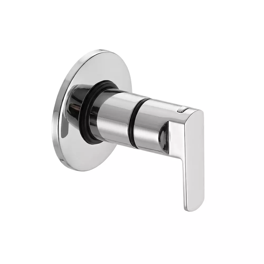 PLUMBER Ecoline Series Eon Range Concealed Stop Tap 20 mm with Sliding Adjustable Wall Flange, Chrome Finish and Wall Mounted, EON-0406
