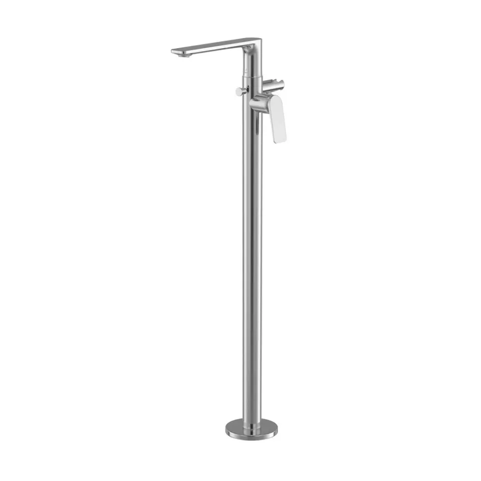 Jaquar Laguna Single Lever Bath Mixer Tube Exposed Part without Hand Shower & Shower Hose Silver Stainless Steel for Home Use, LAG-CHR-91121K