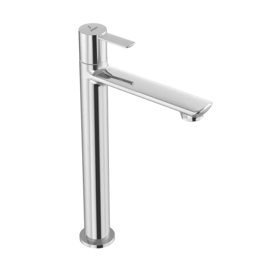 Jaquar Fusion Prime Pillar Tap with Extension Body Silver Stainless Steel for Home Use, FUP-CHR-29021PM