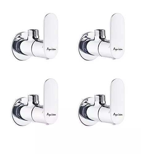 Aquieen Cuff Series Brass Material Silver Color Angle Stop Valve