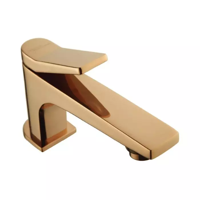 Hindware Edge Basin Tap Brass Wall Mount Rose Gold, F410001RGD