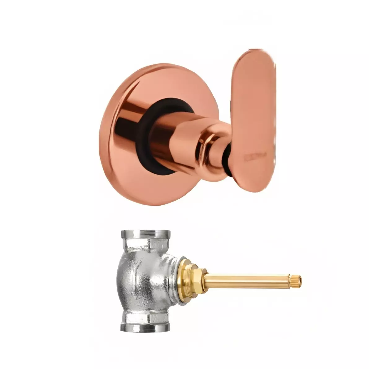 CERA Brooklyn Stop Cock for 15 mm Pipe Line with Inner Head, F1018351AC + F4050102 (Set of 2 Pcs)