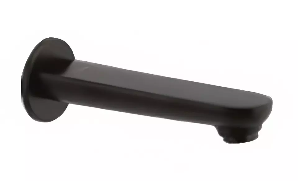 CERA Brooklyn Single Lever Wall Mount Bath Tub Spout with Wall Flange Matte Black, F1018661BM