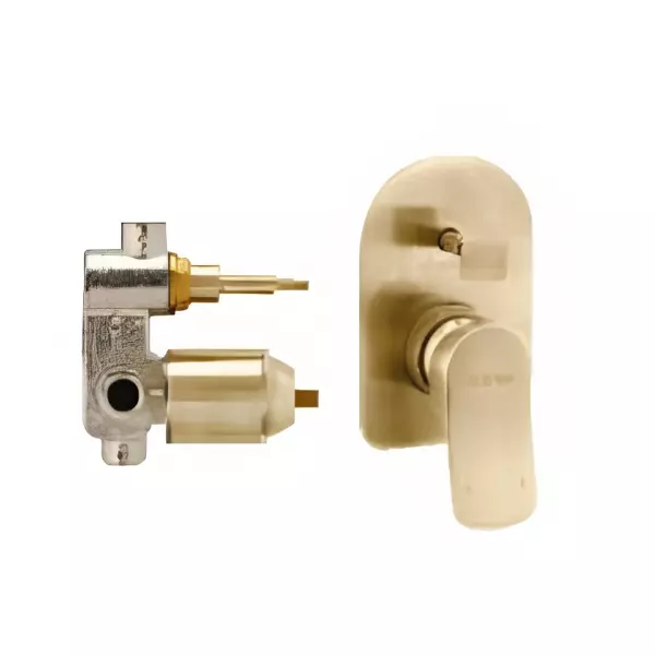 CERA Perla Single Lever High Flow Concealed Diverter Antique Brass, F1012721BA + F4030101BA (Set of 2 Pcs)