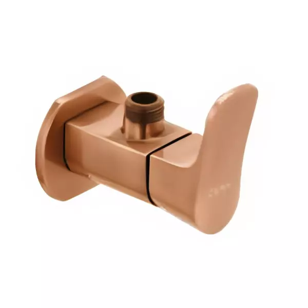 CERA Perla Single Lever Wall Mount Angle Cock with Wall Flange Antique Copper, F1012201AC