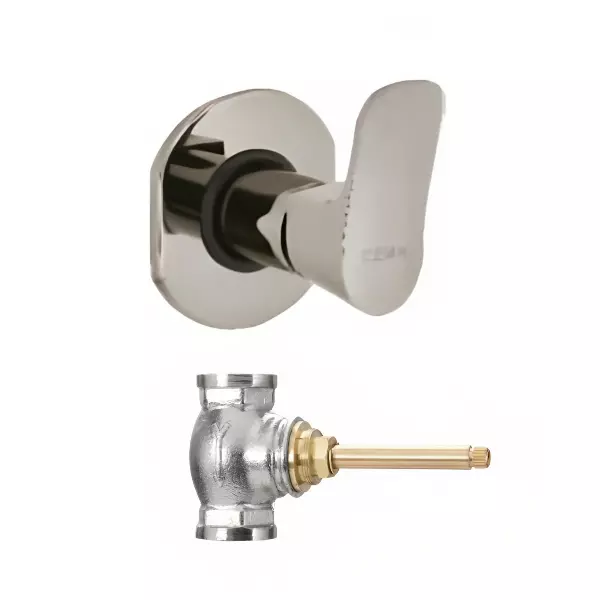 CERA Perla Stop Cock for 15 mm Pipe Line with Inner Head, F1012351GG + F4050102 (Set of 2 Pcs)