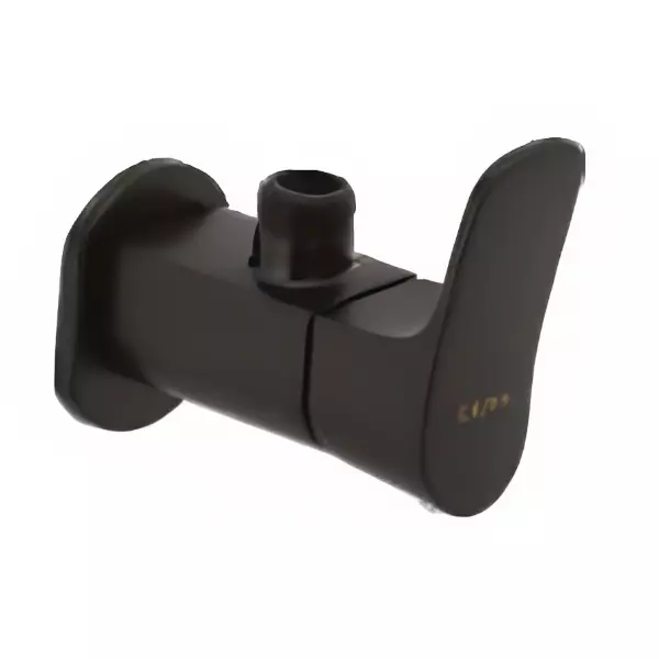 CERA Perla Single Lever Wall Mount Angle Cock with Wall Flange Matte Black, F1012201BM