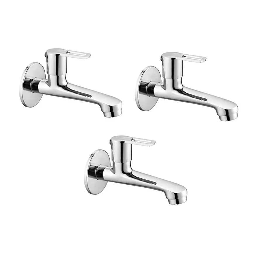 CLINTON OXY Brass Long Body Tap With Wall Flange (Pack of 3)