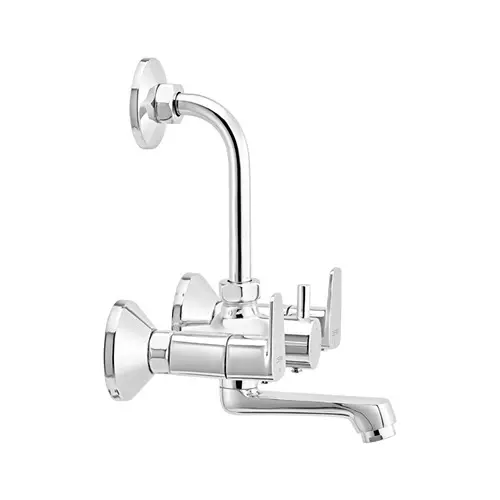 CERA Vine Quarter Turn Wall Mount Wall Mixer with Bend Pipe for Overhead Shower, F1020401