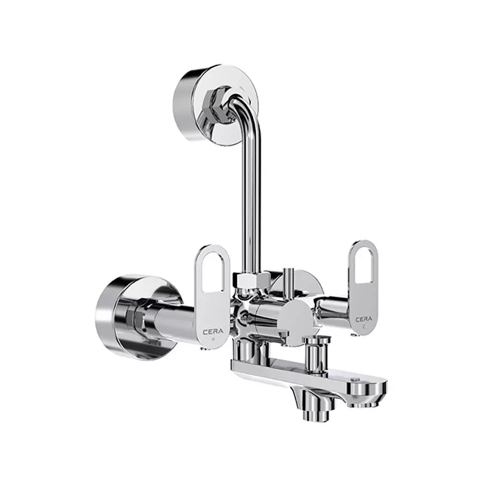 Cera Elante Wall Mixer ( 3-in 1) With Bend Pipe For Overhead Shower, F1022403