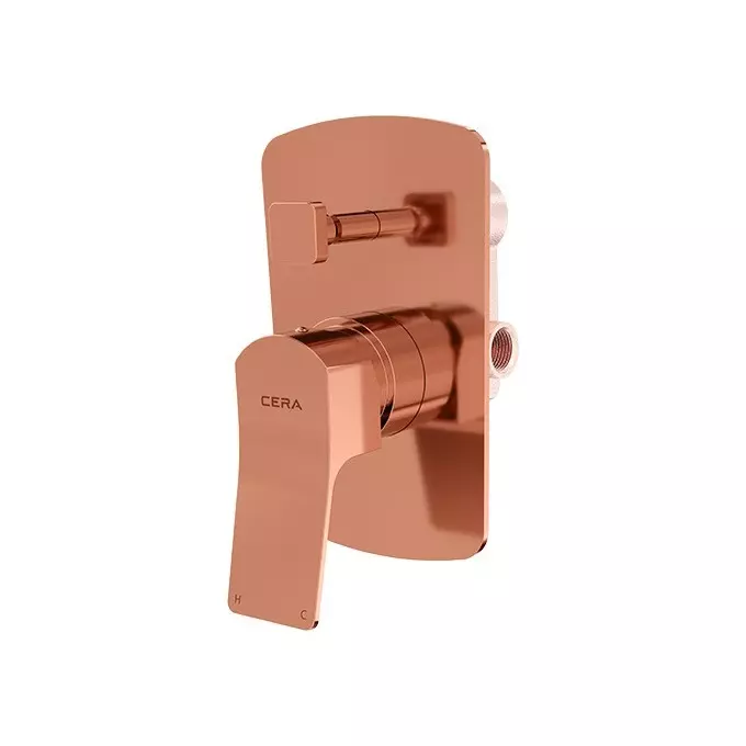 CERA Sylvina Diverter System Single Lever Exposed & Concealed Part PVD Finish Rose Gold, F1021721RG + F4030101RG