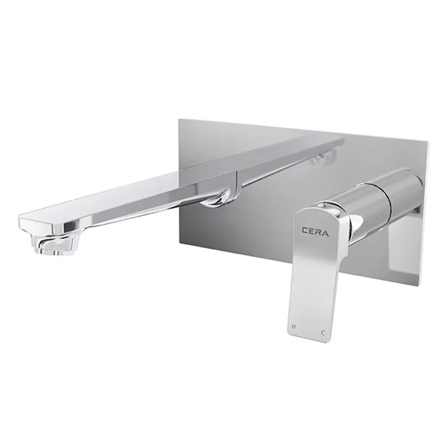 CERA Sylvina Basin Spout Quarter Turn Wall Mount Chrome Plating Chrome, F1021653
